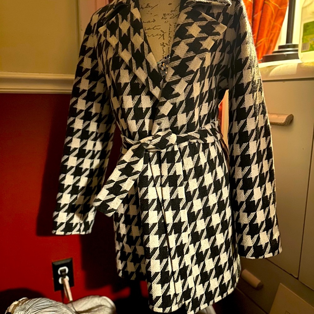 COPY - Houndstooth Peacoat, size M